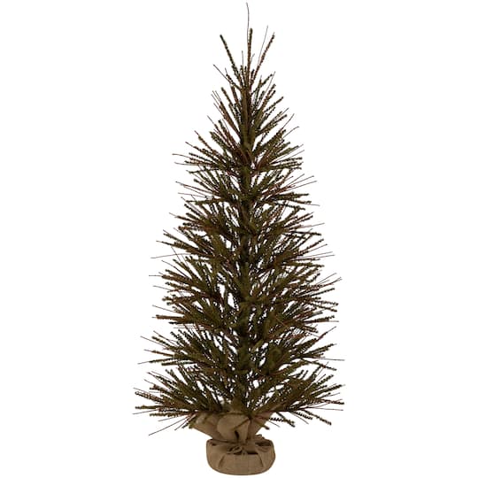 4Ft Unlit Medium Warsaw Twig Artificial Christmas Tree in Burlap Base By Northlight in Brown | 4 ft | Michaels®